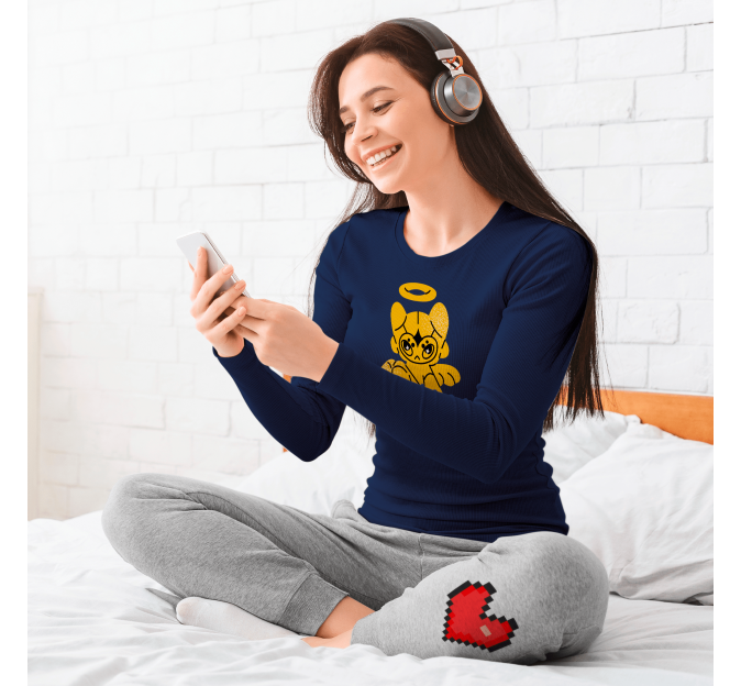 Conjunto pijama manga larga de mujer personalizado