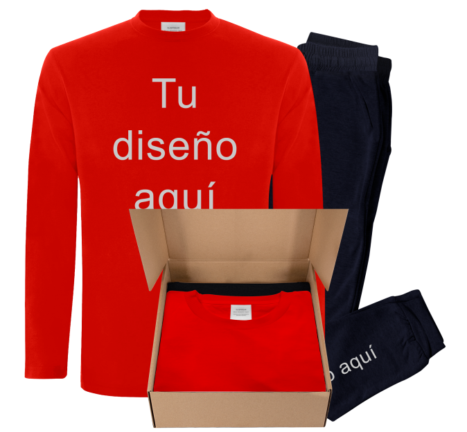 Conjunto pijama manga larga infantil personalizado