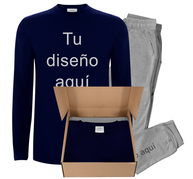 Conjunto pijama manga larga infantil personalizado