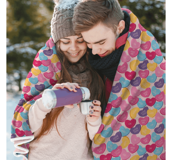 Manta polar talla XL personalizada