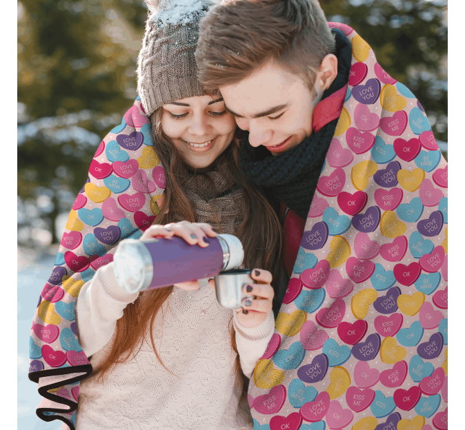 Manta polar talla XL personalizada