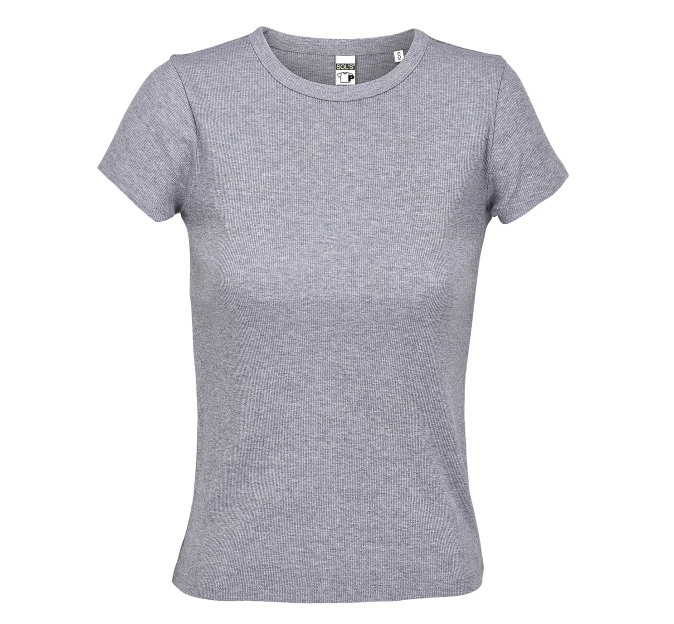 Camiseta acanalada de mujer SARA personalizada