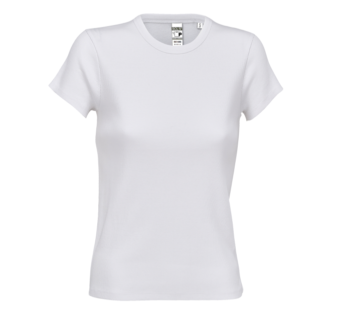 Camiseta acanalada de mujer SARA personalizada