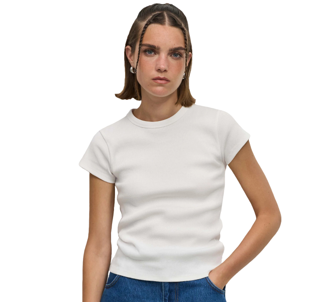 Camiseta acanalada de mujer SARA personalizada