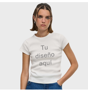 Camiseta acanalada de mujer SARA personalizada