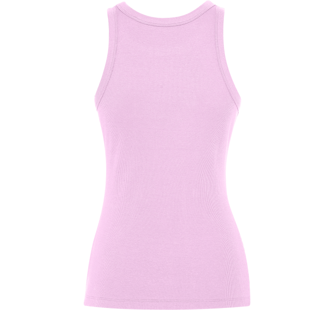 Camiseta sin mangas en punto canalé de mujer personalizada