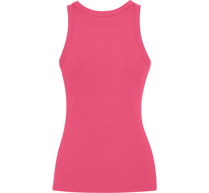 Camiseta sin mangas en punto canalé de mujer personalizada