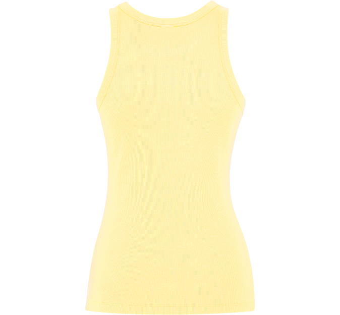 Camiseta sin mangas en punto canalé de mujer personalizada