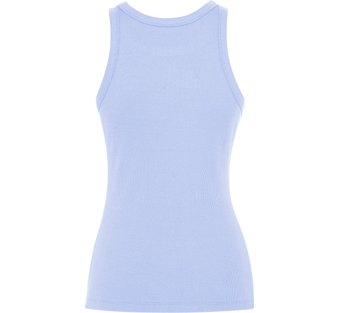 Camiseta sin mangas en punto canalé de mujer personalizada