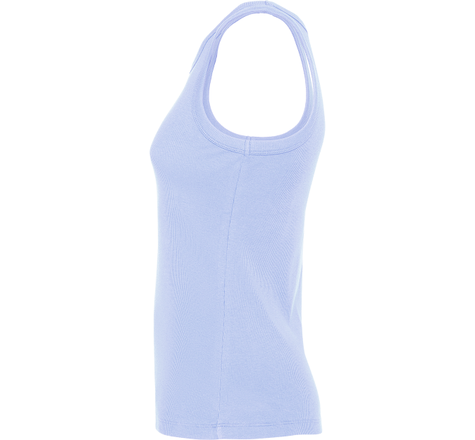 Camiseta sin mangas en punto canalé de mujer personalizada