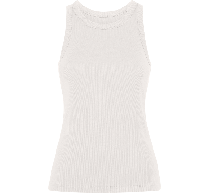 Camiseta sin mangas en punto canalé de mujer personalizada