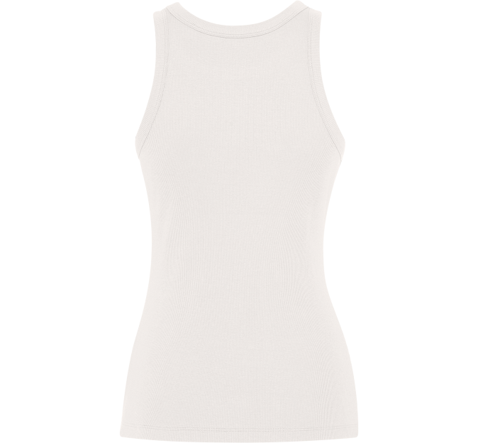 Camiseta sin mangas en punto canalé de mujer personalizada