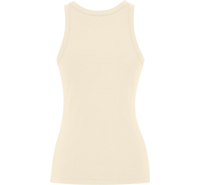 Camiseta sin mangas en punto canalé de mujer personalizada