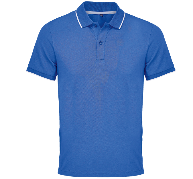 Polo bicolor tallas grandes PALERMO personalizado