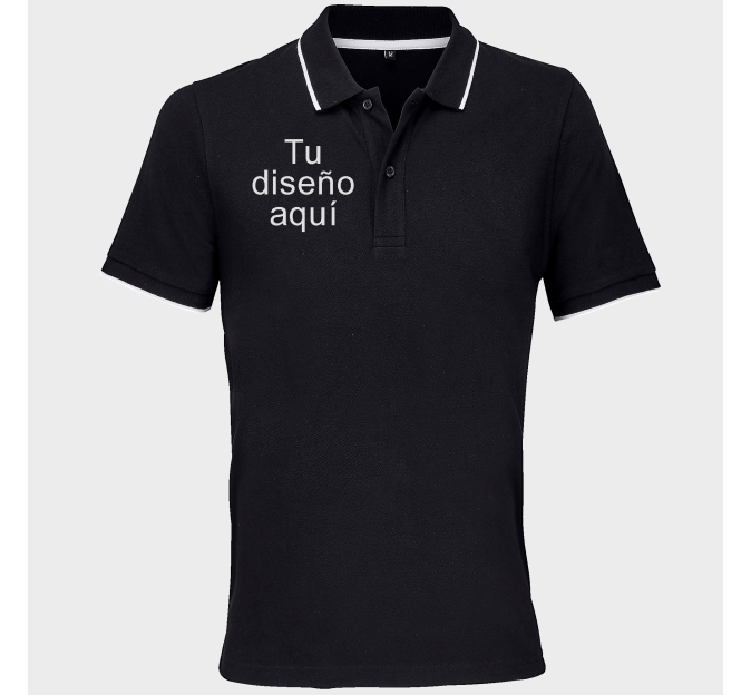 Polo bicolor tallas grandes PALERMO personalizado