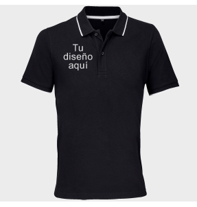 Polo bicolor tallas grandes PALERMO personalizado