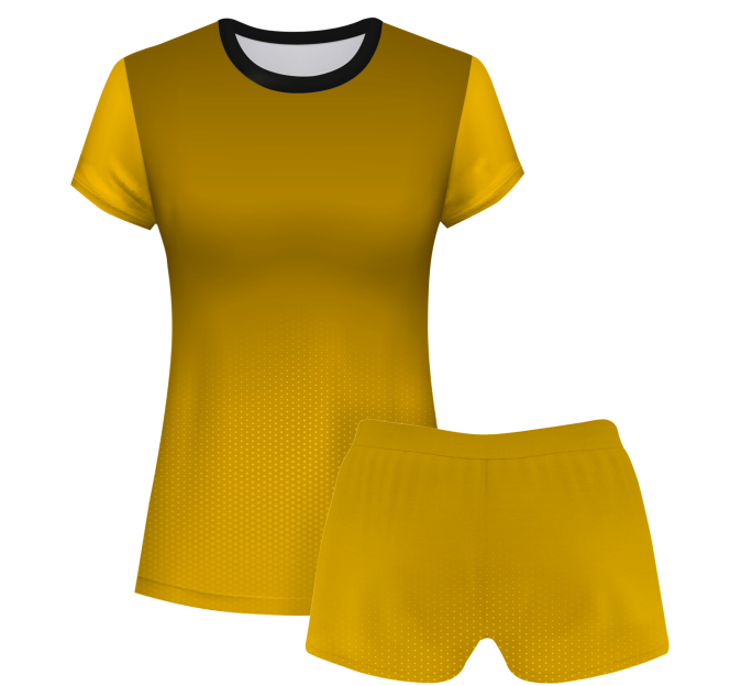 Conjunto voley mujer manga corta sublimado modelo degradado