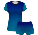 Conjunto voley mujer manga corta sublimado modelo degradado