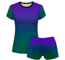 Conjunto voley mujer manga corta sublimado modelo degradado