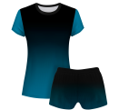 Conjunto voley mujer manga corta sublimado modelo degradado