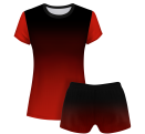 Conjunto voley mujer manga corta sublimado modelo degradado