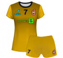 Conjunto voley mujer manga corta sublimado modelo degradado