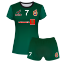 Conjunto voley mujer manga corta sublimado modelo degradado