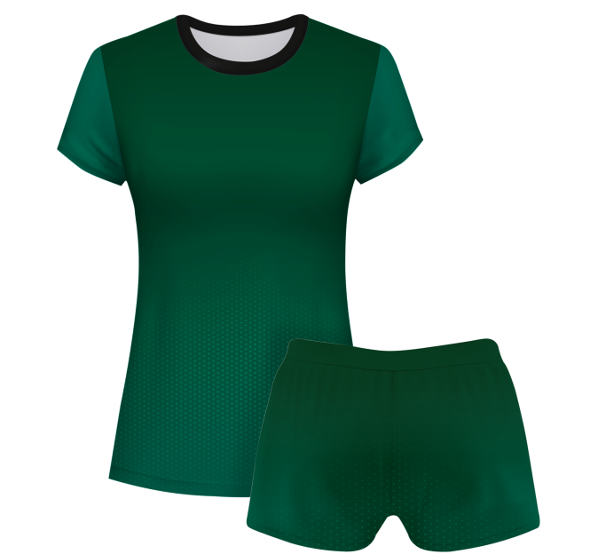 Conjunto voley mujer manga corta sublimado modelo degradado
