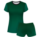 Conjunto voley mujer manga corta sublimado modelo degradado