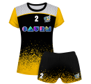 Conjunto voley mujer manga corta sublimado modelo corte