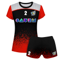 Conjunto voley mujer manga corta sublimado modelo corte