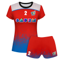 Conjunto voley mujer manga corta sublimado modelo corte