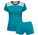 Conjunto voley mujer manga corta sublimado modelo corte