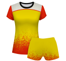 Conjunto voley mujer manga corta sublimado modelo corte
