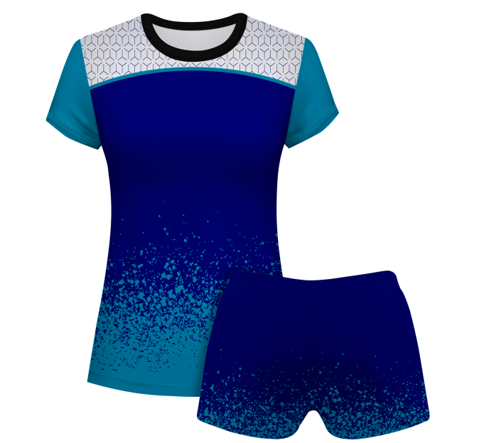 Conjunto voley mujer manga corta sublimado modelo corte