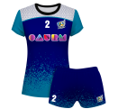 Conjunto voley mujer manga corta sublimado modelo corte