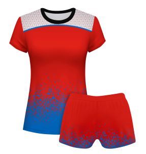 Conjunto voley mujer manga corta sublimado modelo corte