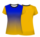 Camiseta voley mujer manga corta sublimada modelo degradado
