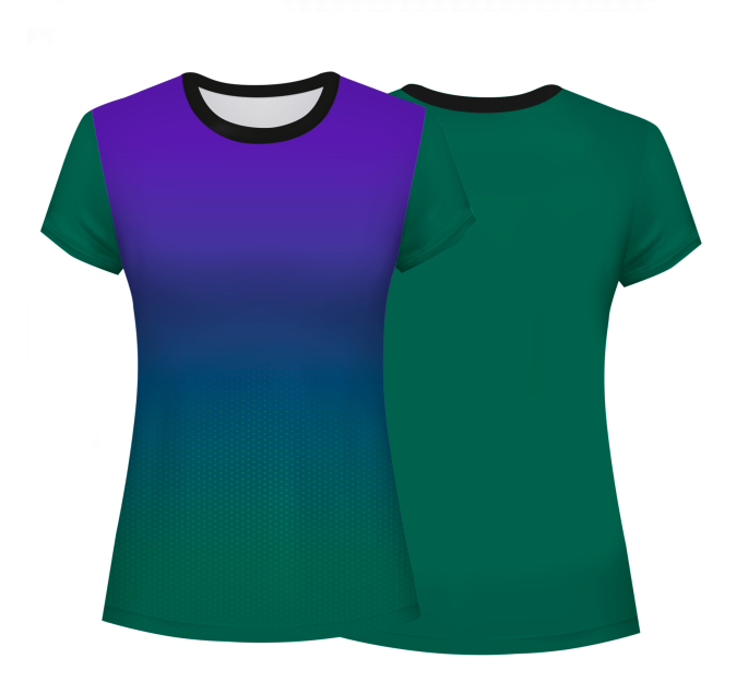 Camiseta voley mujer manga corta sublimada modelo degradado