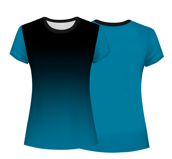 Camiseta voley mujer manga corta sublimada modelo degradado