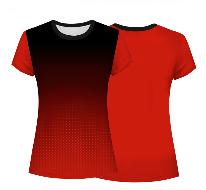 Camiseta voley mujer manga corta sublimada modelo degradado