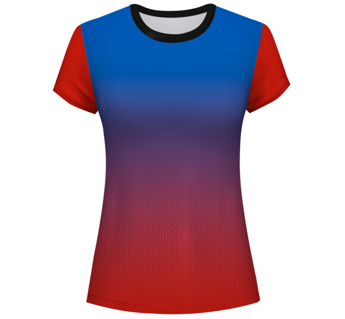 Camiseta voley mujer manga corta sublimada modelo degradado