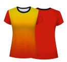 Camiseta voley mujer manga corta sublimada modelo degradado