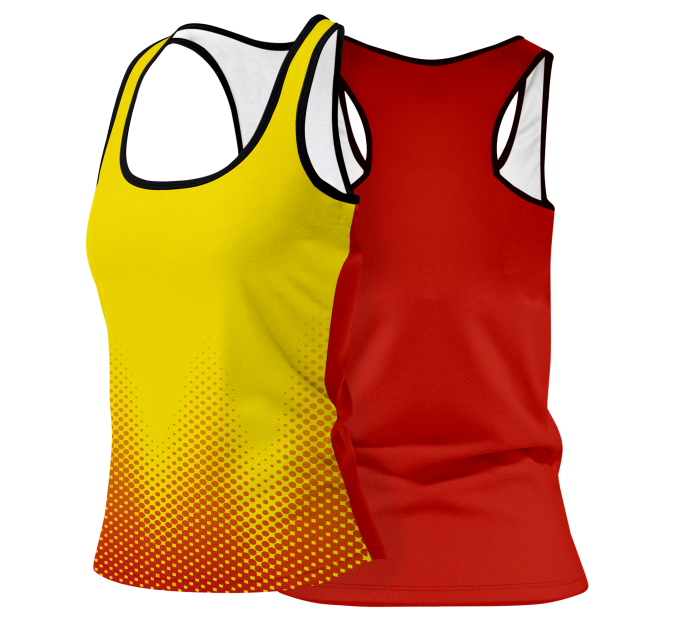 Camiseta voley mujer tirantes sublimada modelo puntos