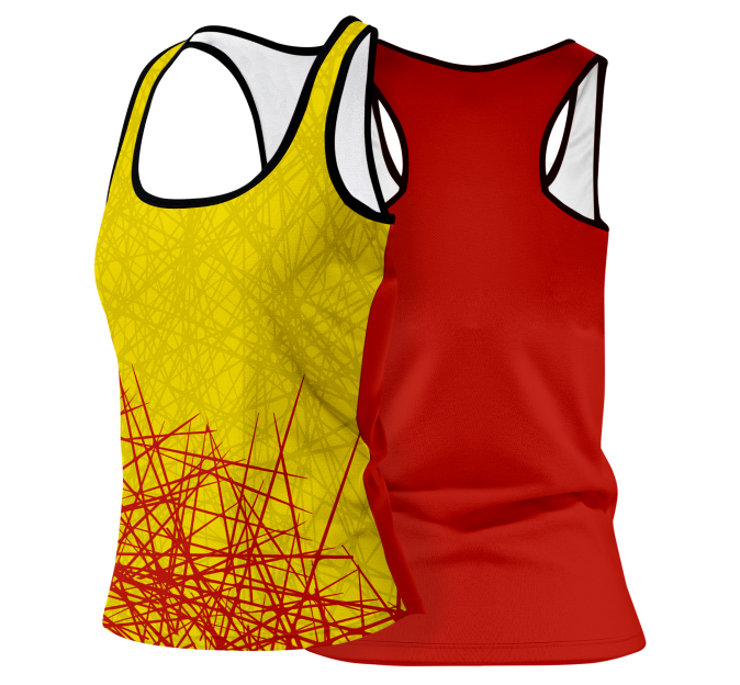 Camiseta voley mujer tirantes sublimada modelo líneas