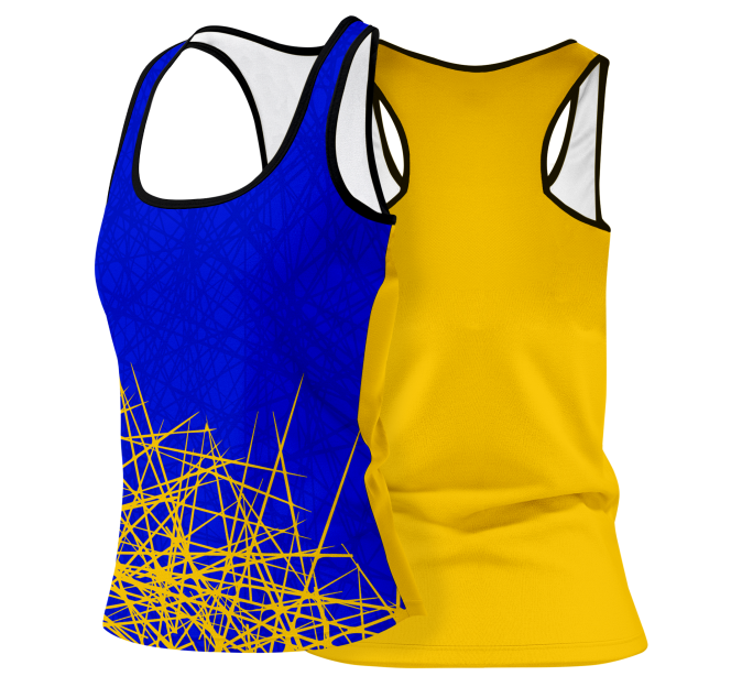 Camiseta voley mujer tirantes sublimada modelo líneas