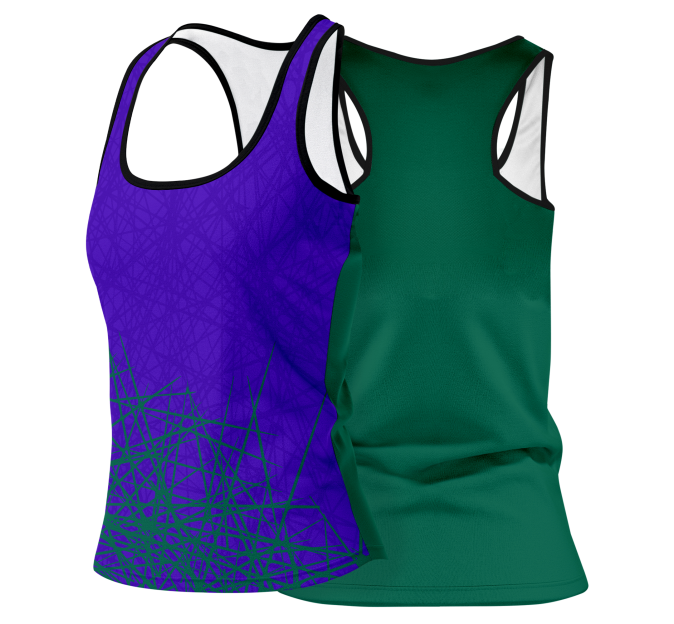 Camiseta voley mujer tirantes sublimada modelo líneas