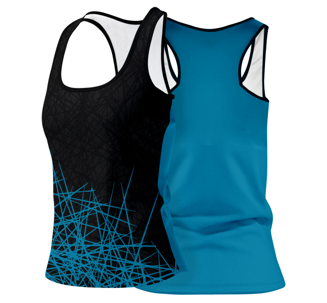 Camiseta voley mujer tirantes sublimada modelo líneas