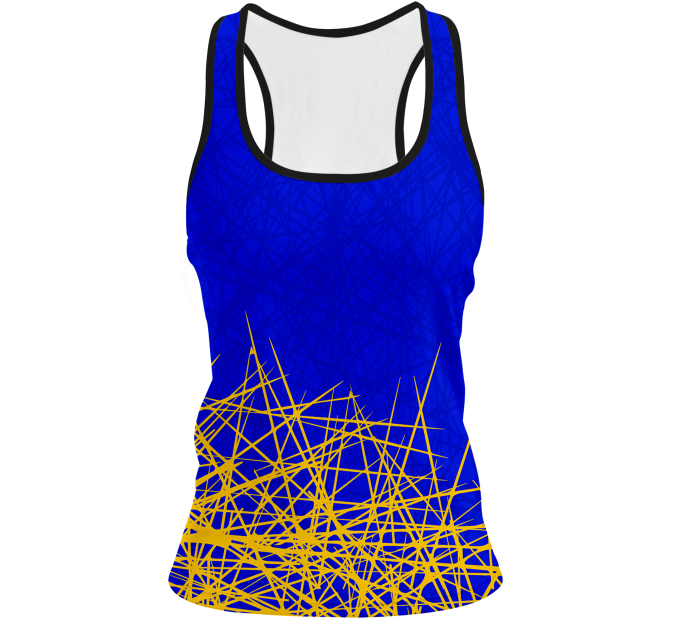 Camiseta voley mujer tirantes sublimada modelo líneas