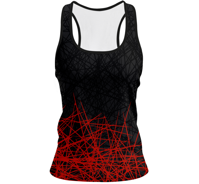 Camiseta voley mujer tirantes sublimada modelo líneas